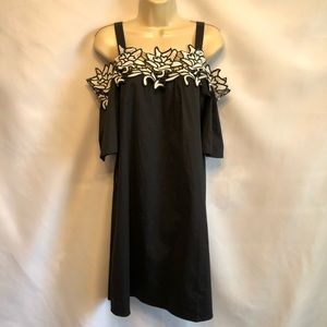 Potter’s Pot Black & White Off The Shoulder Dress